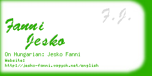 fanni jesko business card